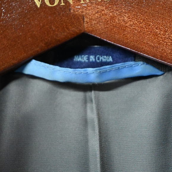 Made Cam Newton 44L Gray Plaid 2Btn Suit Jacket Blazer Sport Coat - Picture 9 of 10